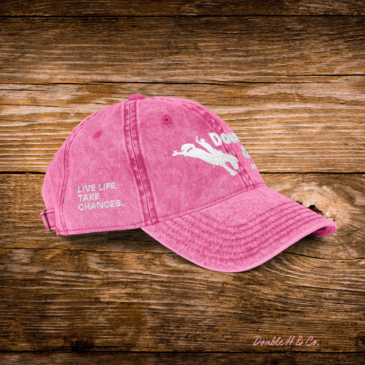 Vintage Embroidered Baseball Cap – White Logo