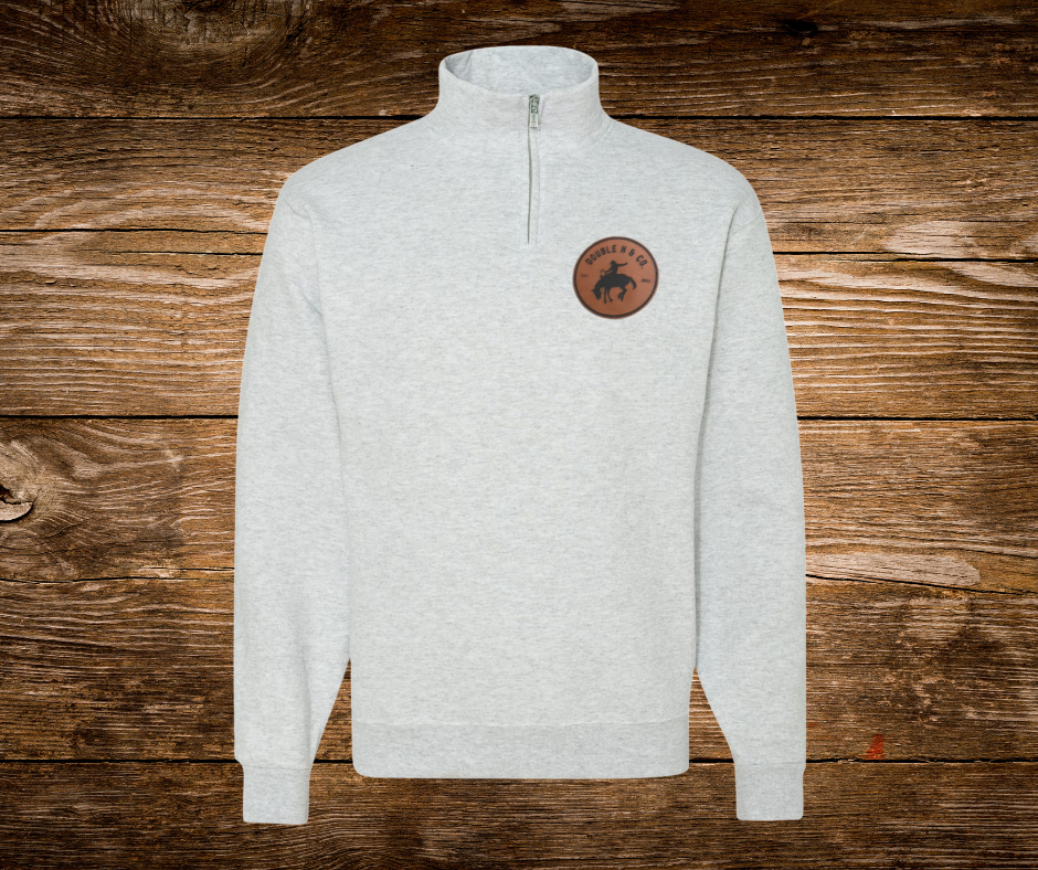 Leather Patch Quarter Zip