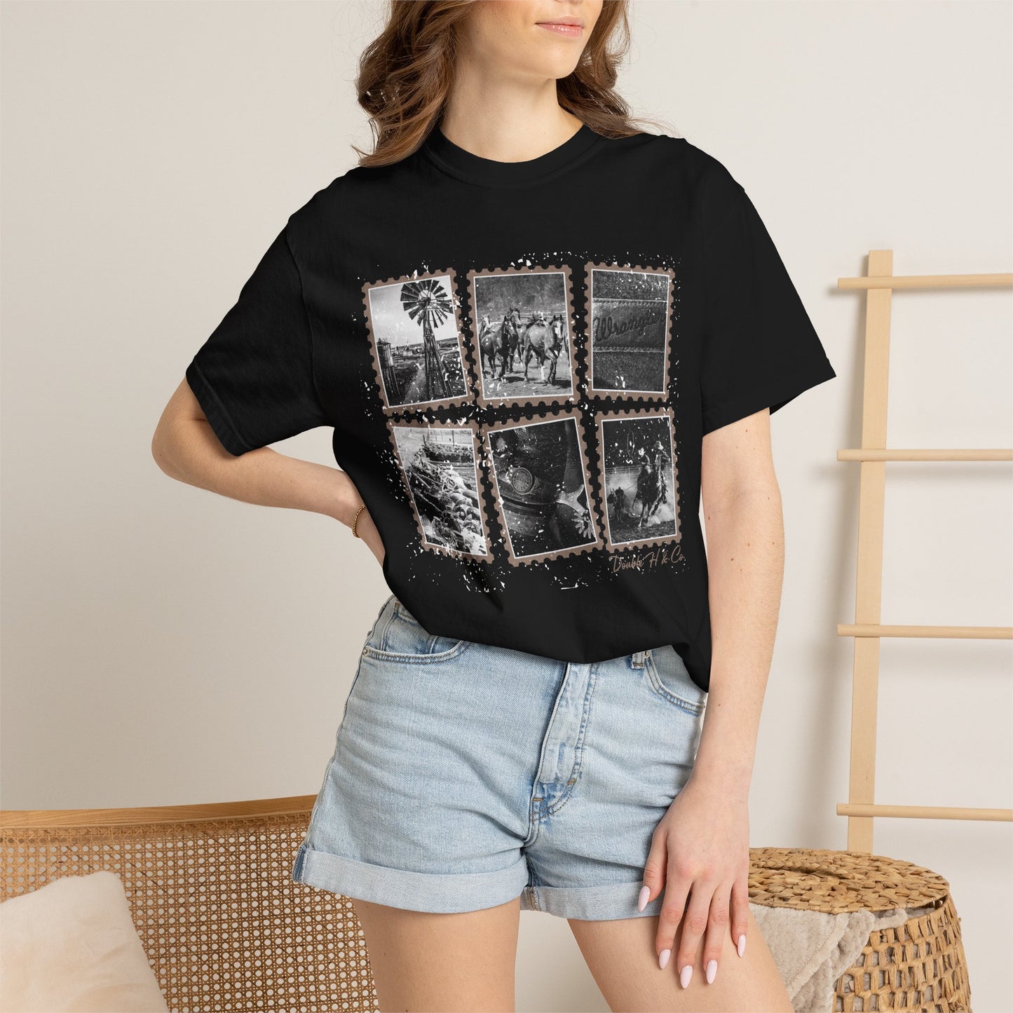 Rustic Postage Stamp Tee