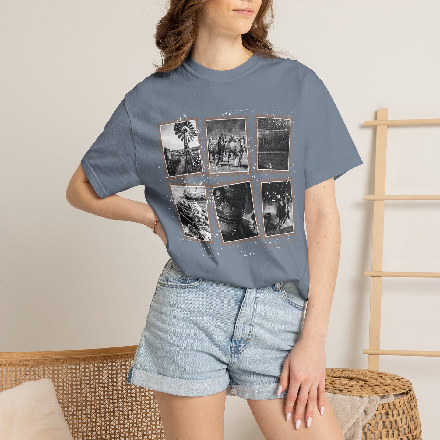 Rustic Postage Stamp Tee