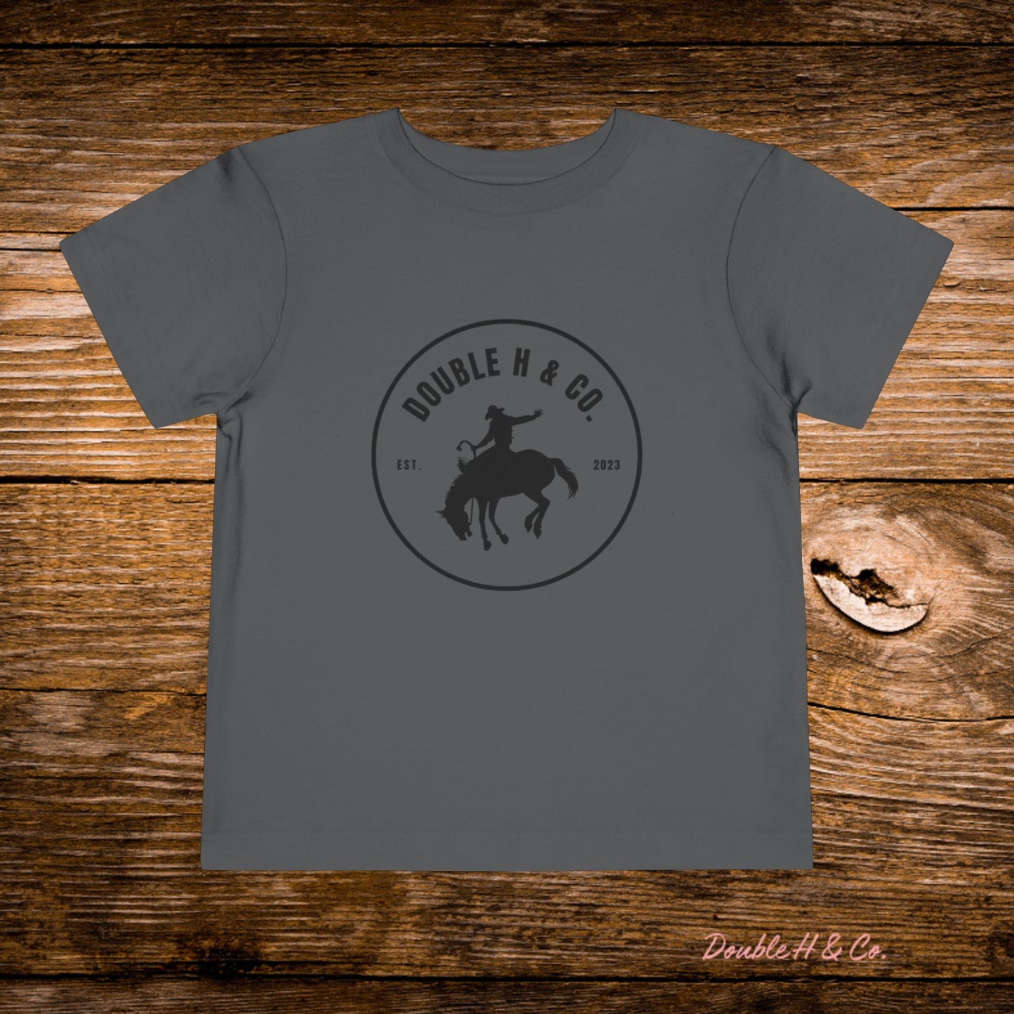 Black Double H & Co Logo Toddler Tee