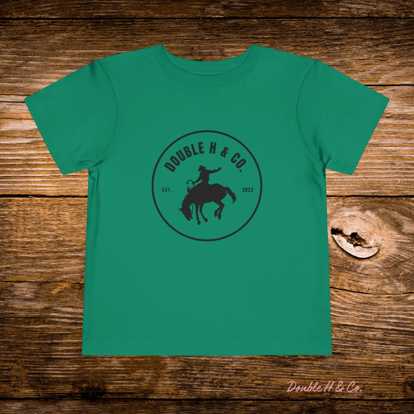 Black Double H & Co Logo Toddler Tee