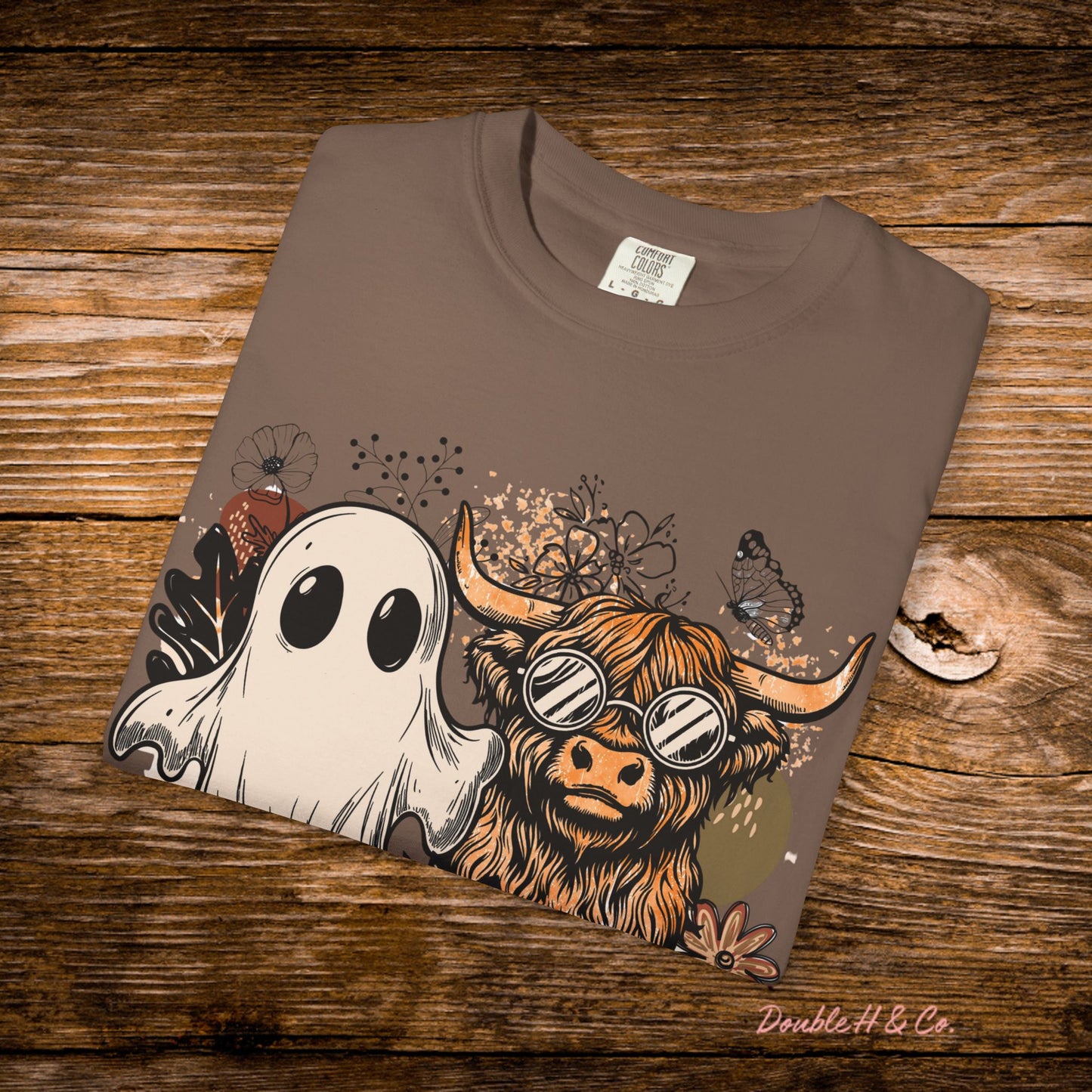 Floral Cow & Ghost Tee
