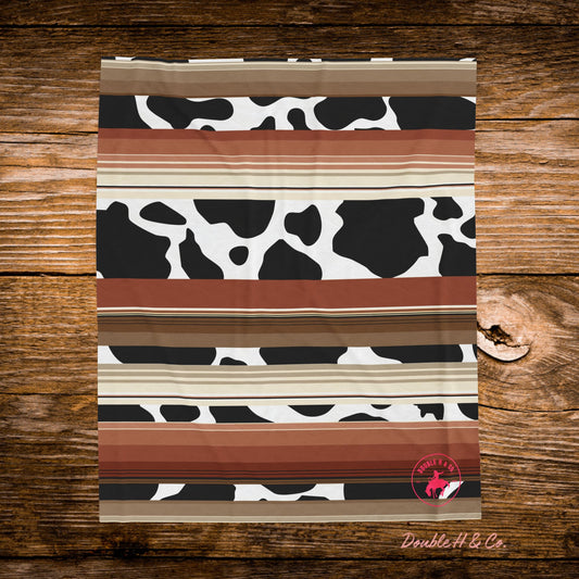 Serape Cowprint Throw Blanket