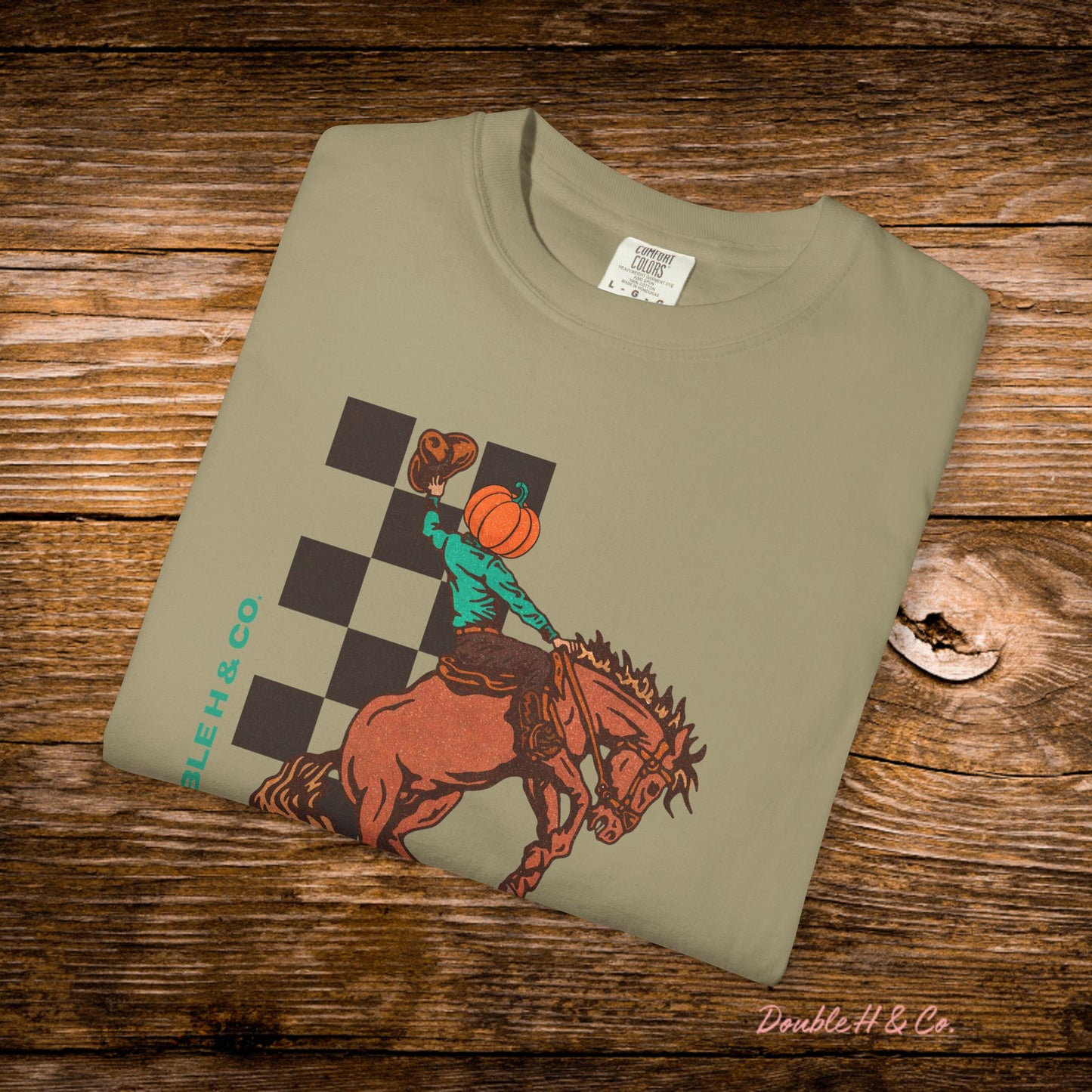 Pumpkin Bucking Horse Tee