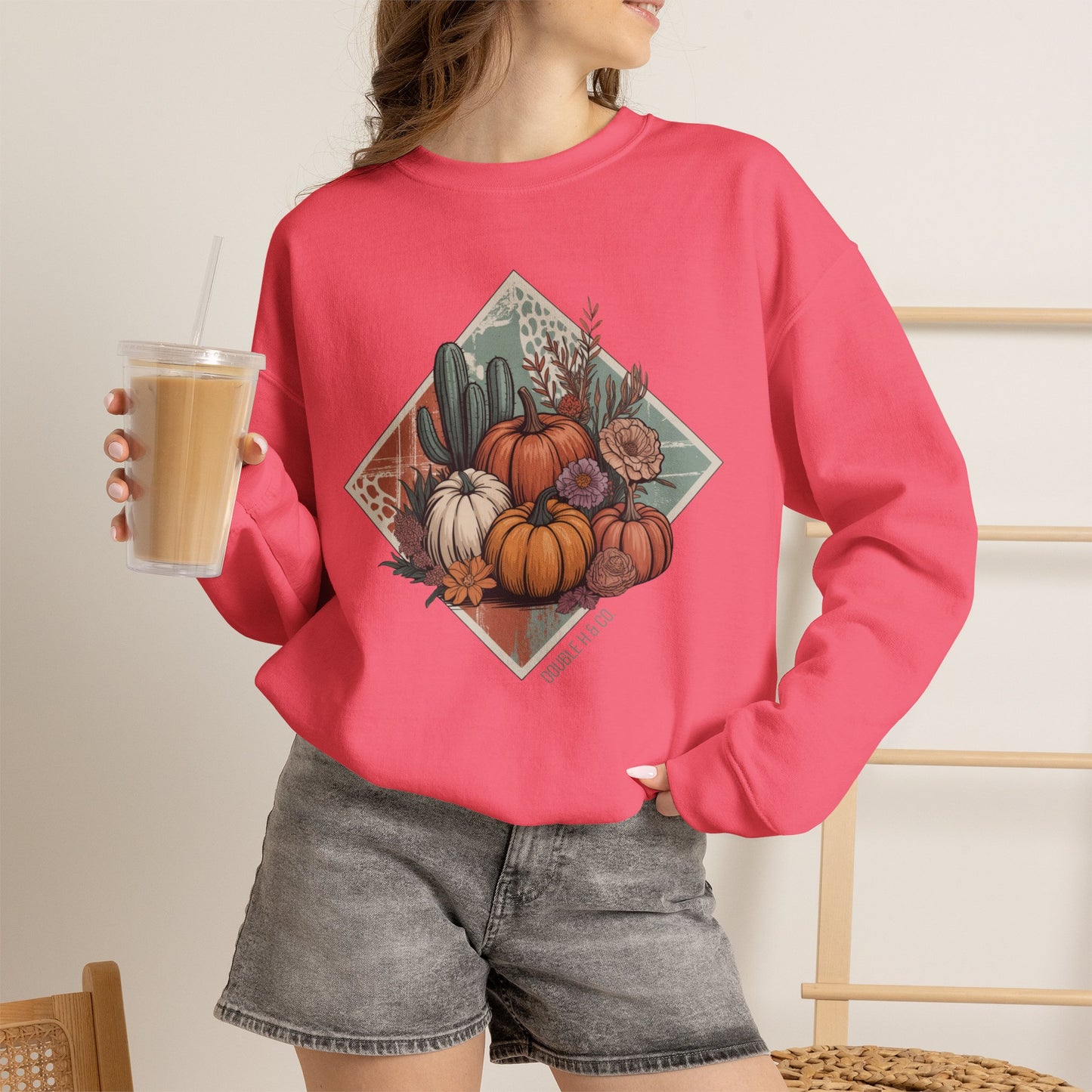 Rustic Fall Pumpkin Crewneck