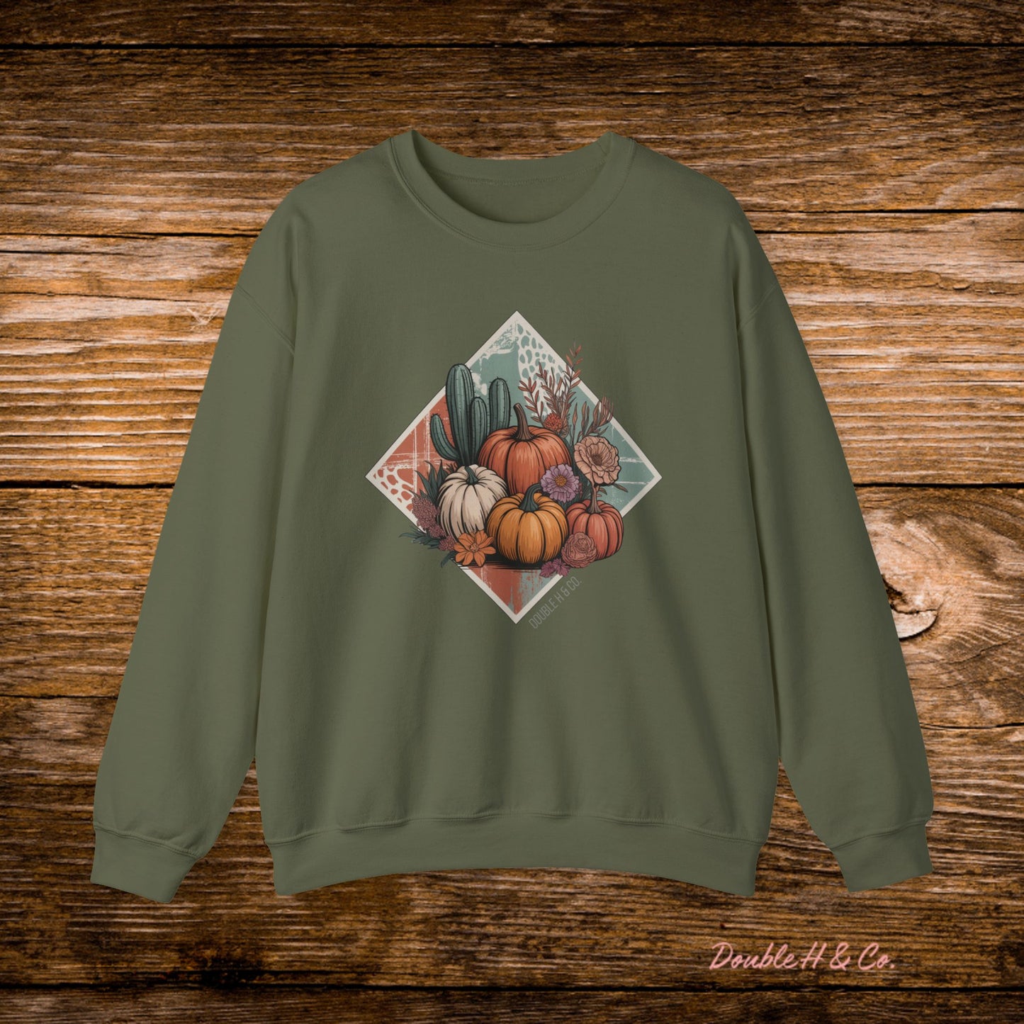Rustic Fall Pumpkin Crewneck