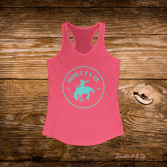 Racerback Tank w/ Turquoise Logo