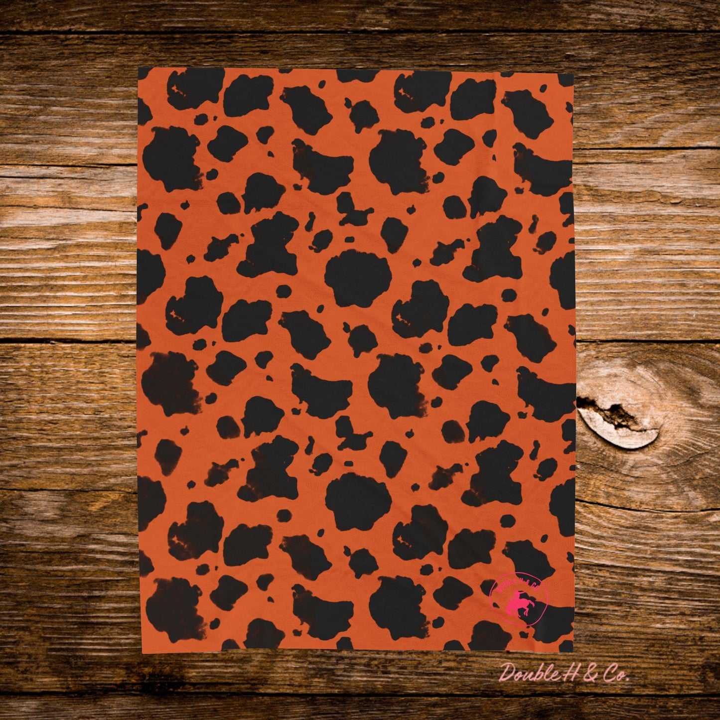 Retro Cheetah w/ Pink Logo Throw Blanket
