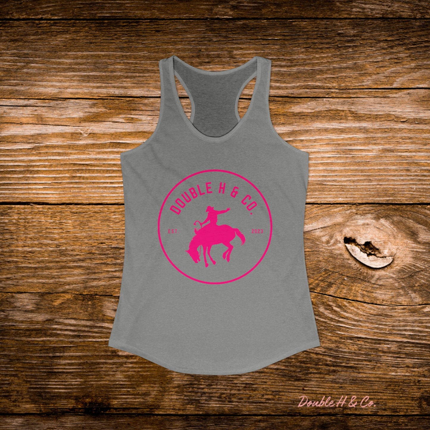 Racerback Tank w/ Hot Pink Logo