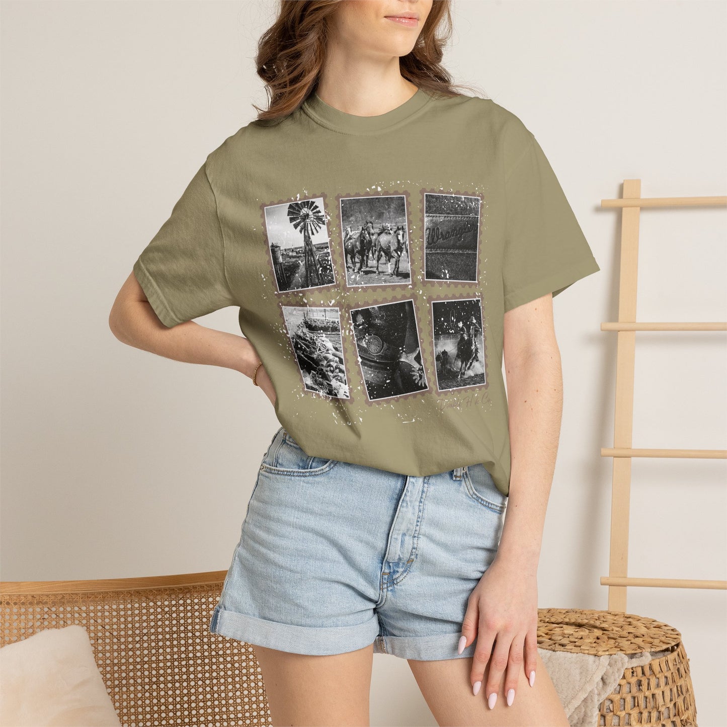 Rustic Postage Stamp Tee