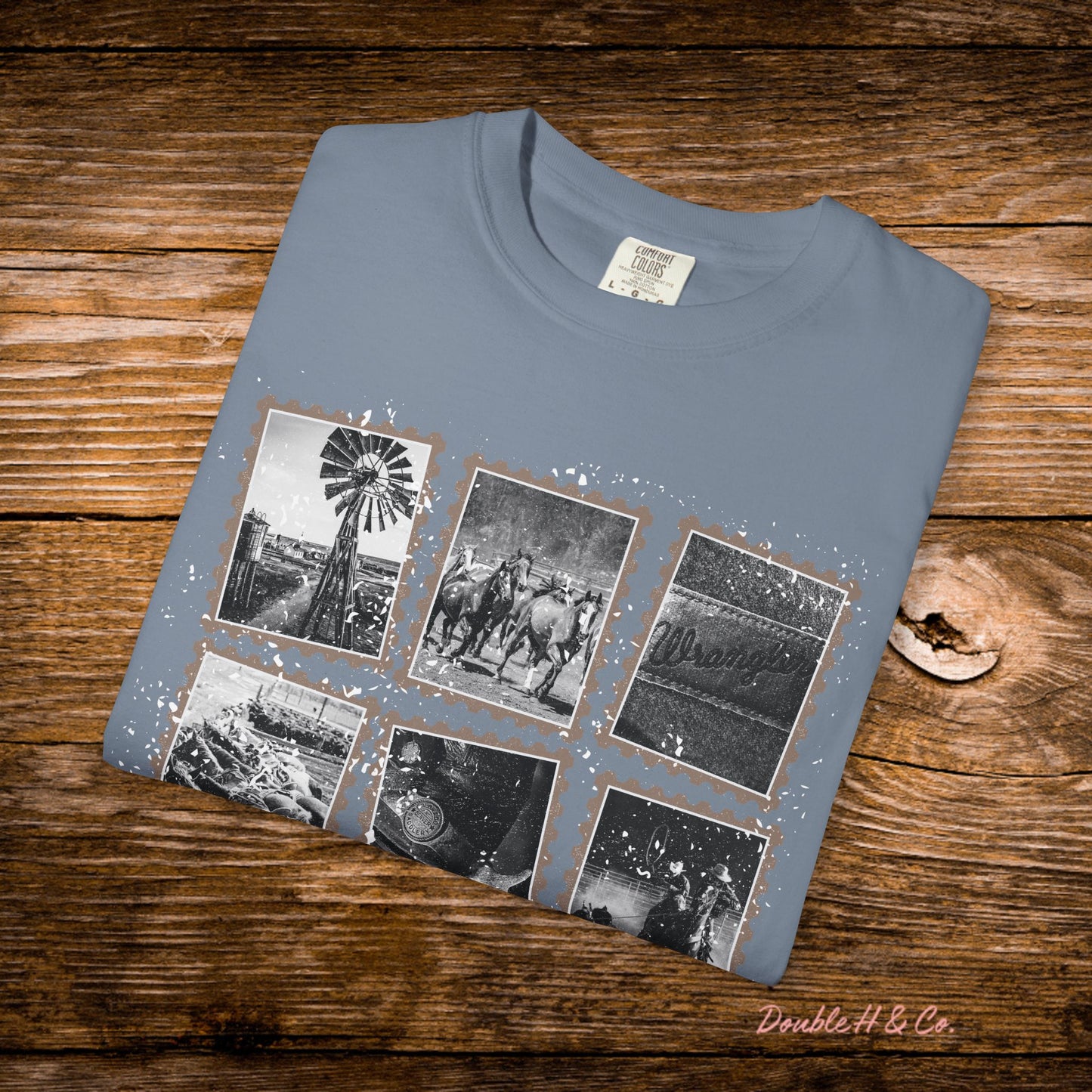 Rustic Postage Stamp Tee