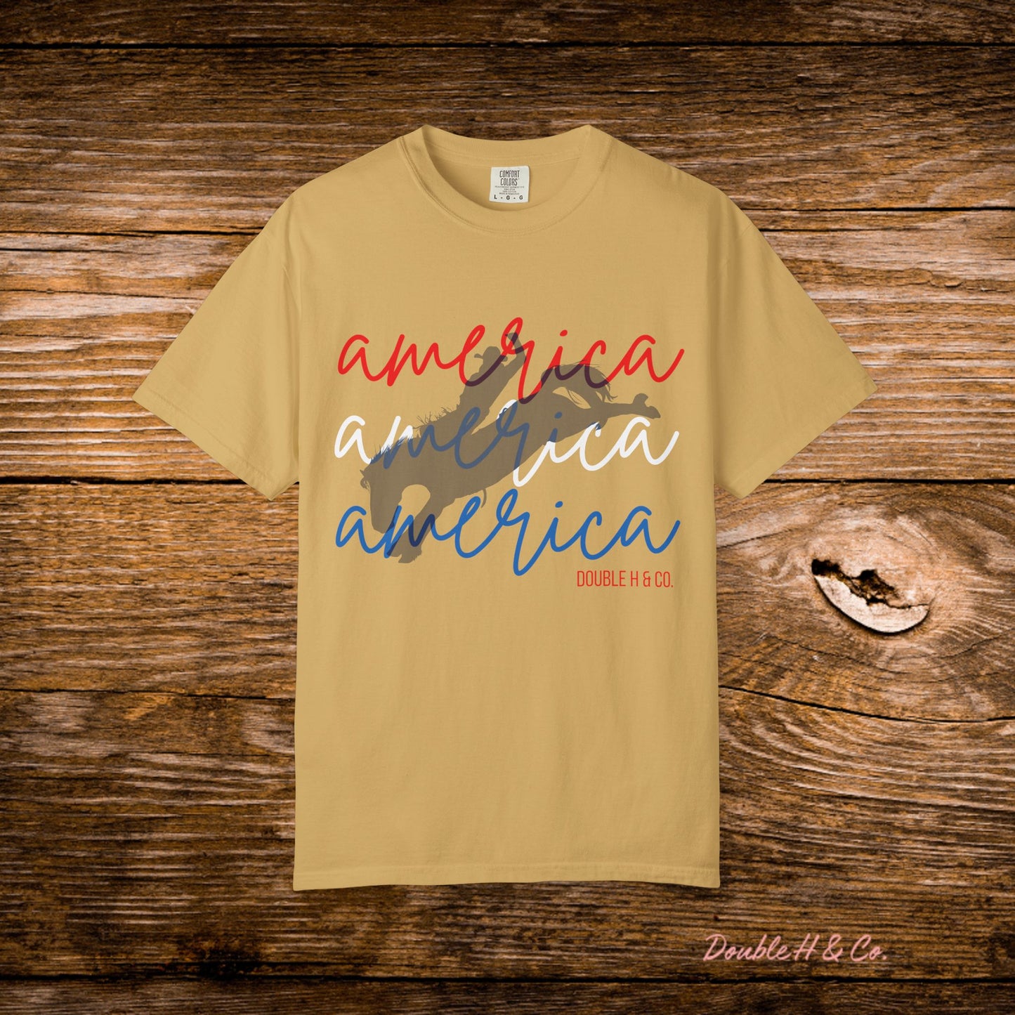 America Bucking Horse Graphic Tee