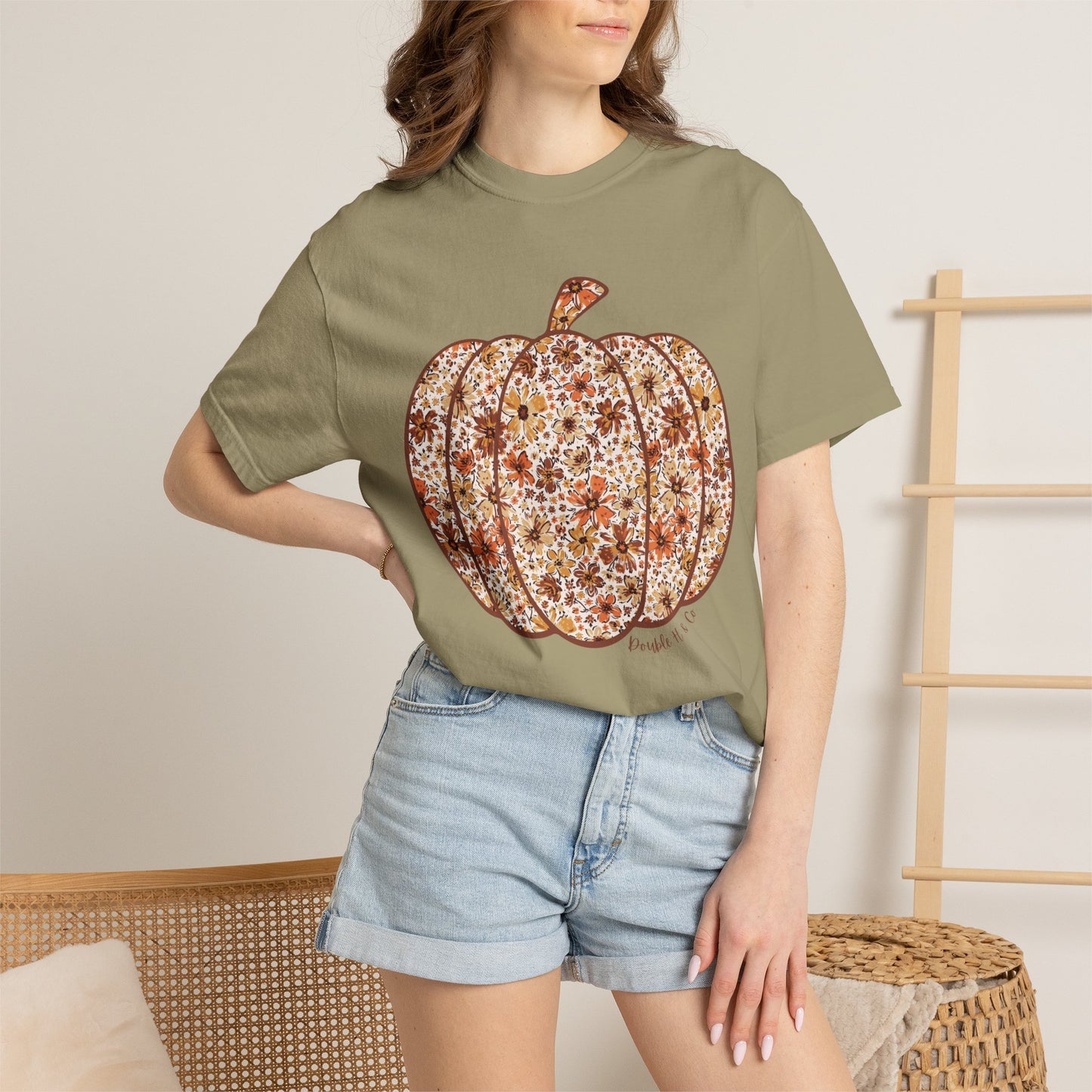 Floral Pumpkin Tee
