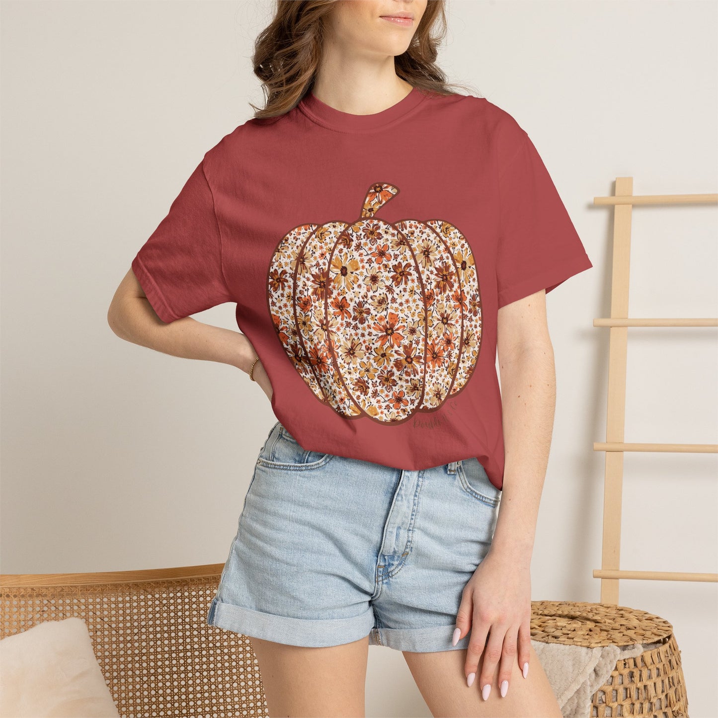 Floral Pumpkin Tee