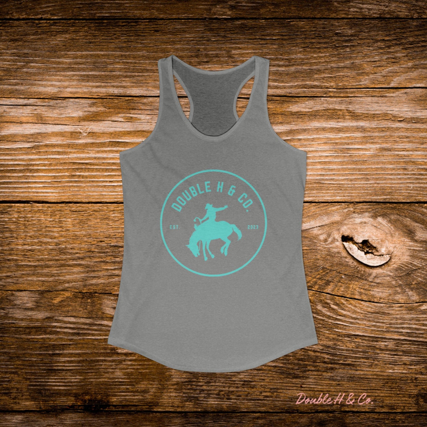 Racerback Tank w/ Turquoise Logo
