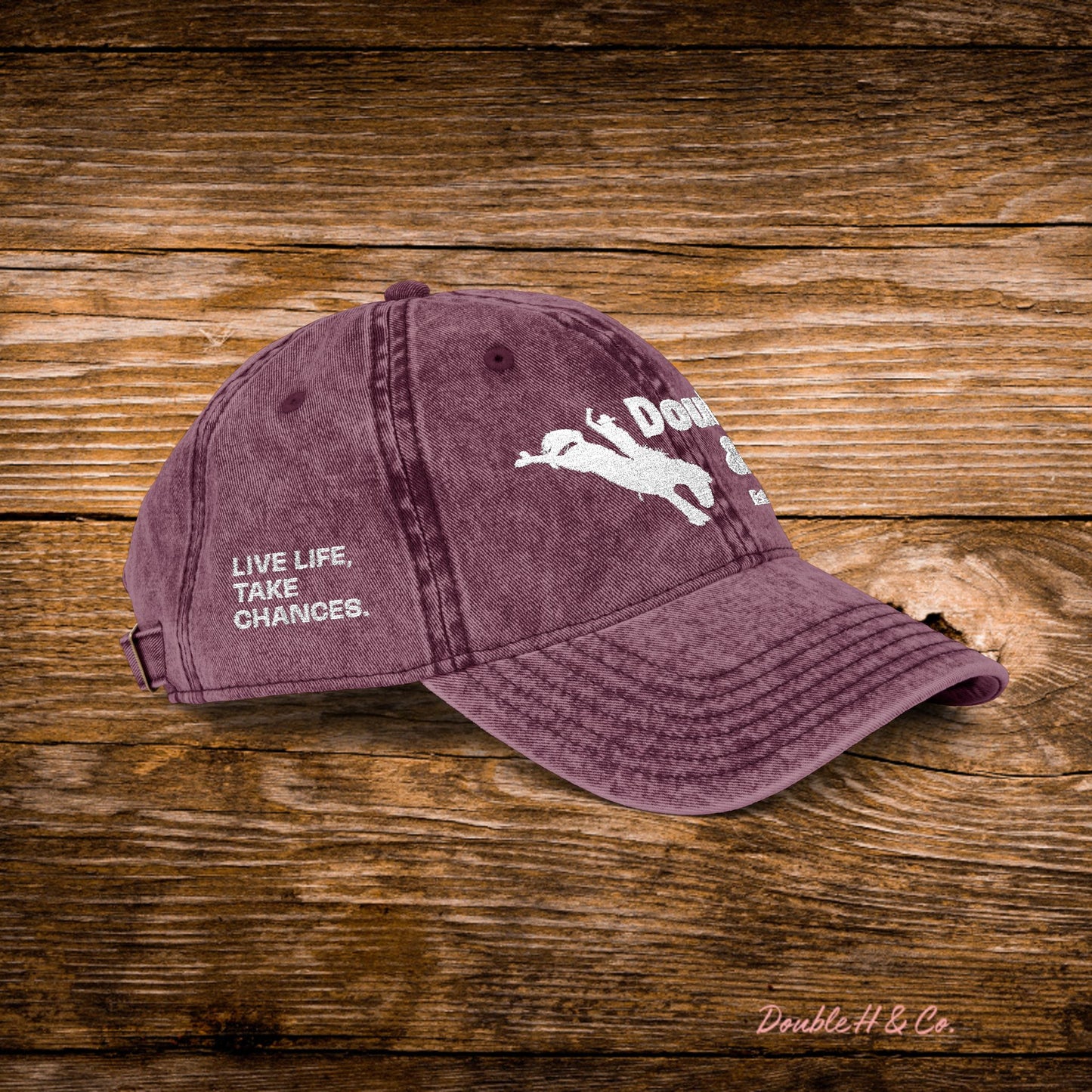 Vintage Embroidered Baseball Cap – White Logo