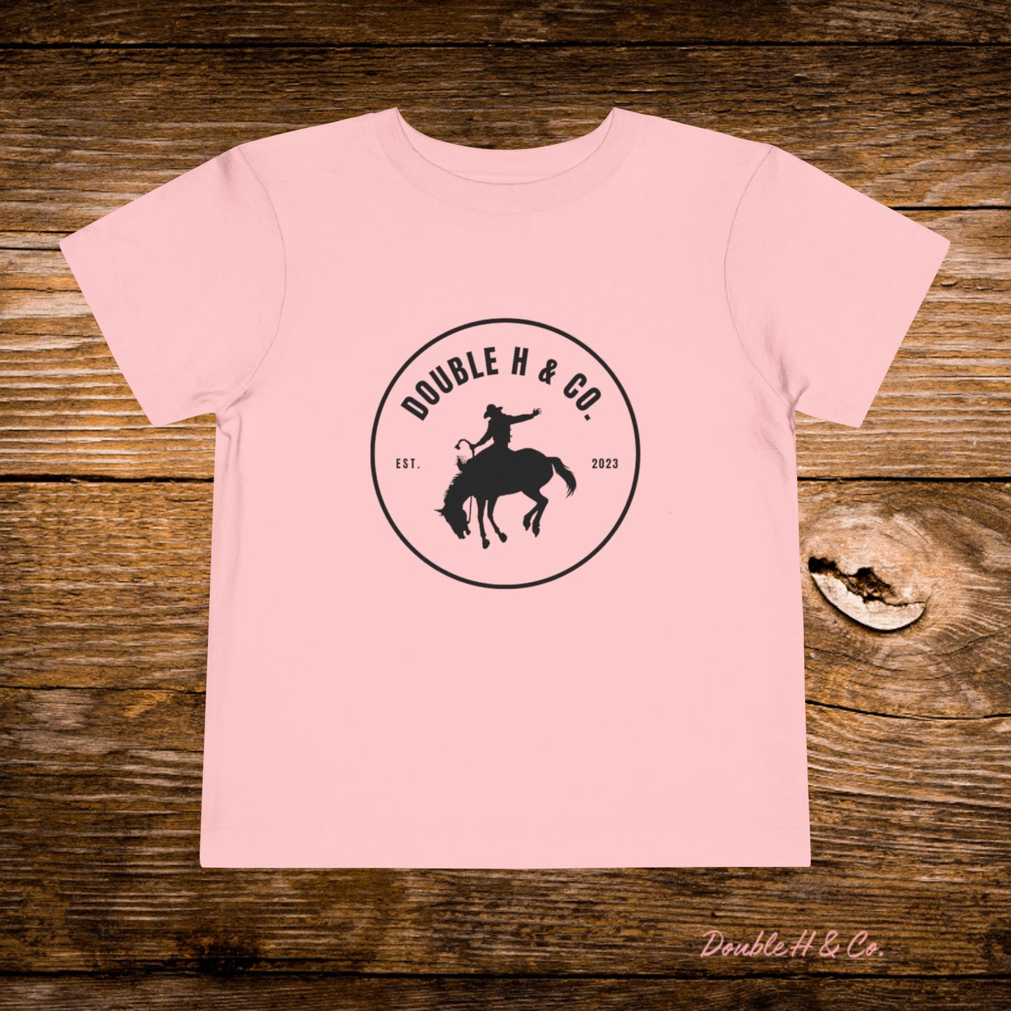 Black Double H & Co Logo Toddler Tee