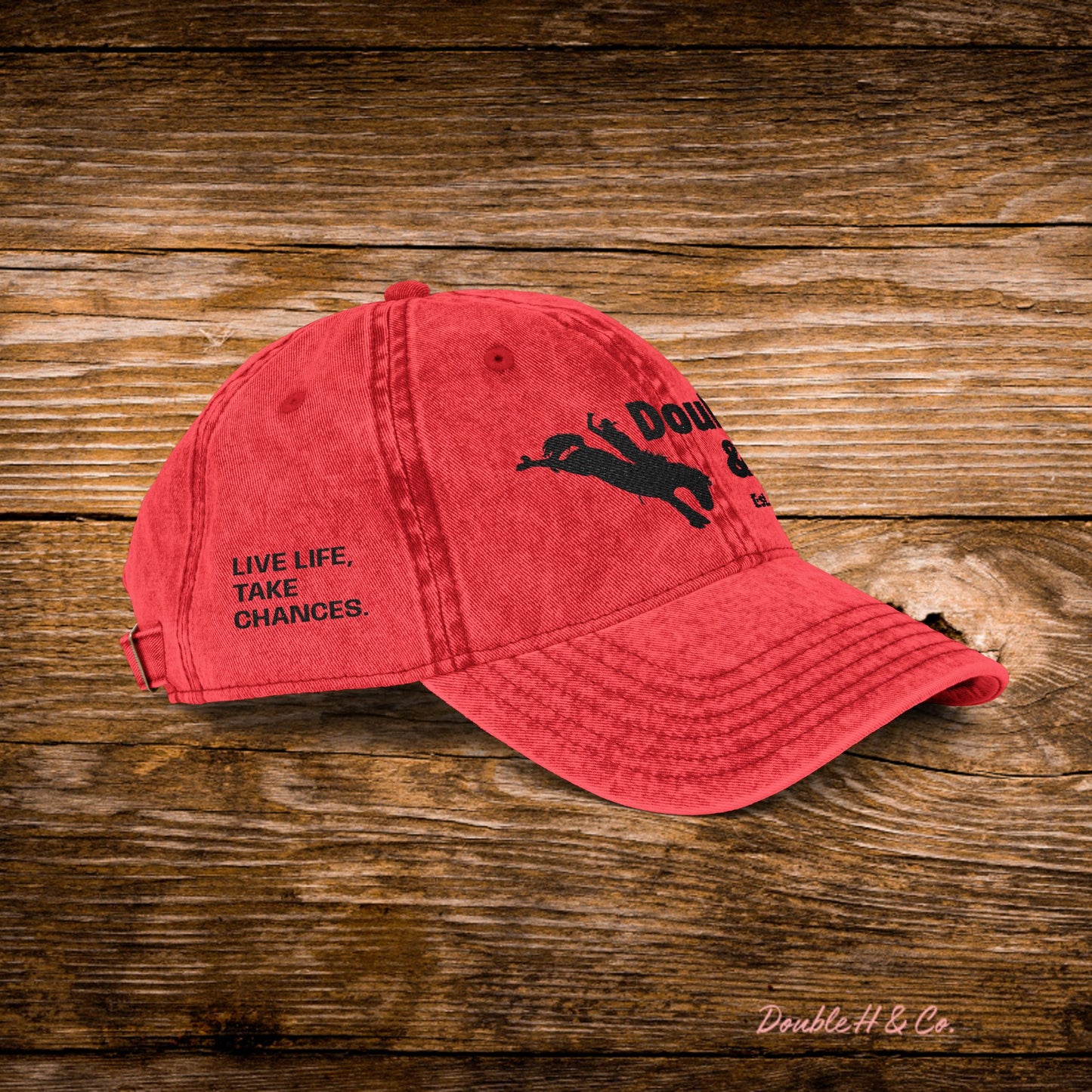 Vintage Embroidered Baseball Cap – Black Logo