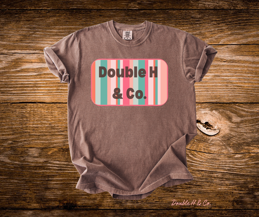 Pink Serape Double H & Co. Tee