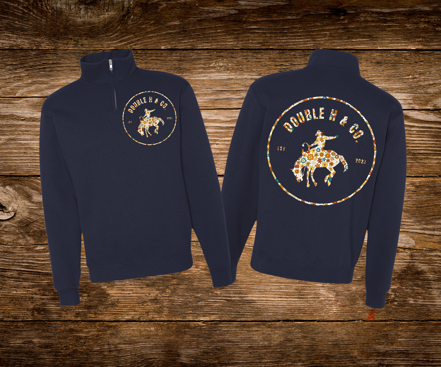 Double H & Co Logo Quarter Zip